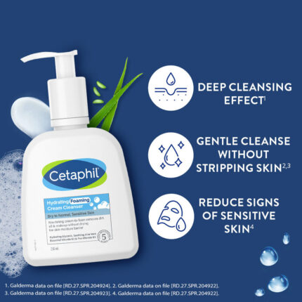 Cetaphil Hydrating Foaming Cream Cleanser: 236 ml